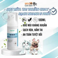 Bọt Rửa Tai Cho Chó Mèo Ecopets 60ml - Tiêu Diệt Vi Khuẩn, Khử Mùi, Ngăn Ngừa Viêm Tai Hiệu Quả, Sạch Sẽ An Toàn Cho Thú Cưng