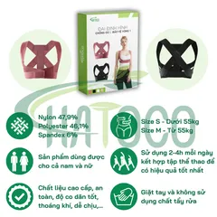 Đai Chống Gù Lưng Hatoco - Đai Bảo Vệ Vòng 1 Support Thể Thao, Cải Thiện Vóc Dáng, Giảm Cơn Đau Lưng, Dành Cho Văn Phòng và Học Sinh