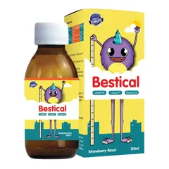 (Hàng nhập khẩu) Canxi sinh học Bestical cho bé lọ 120ml