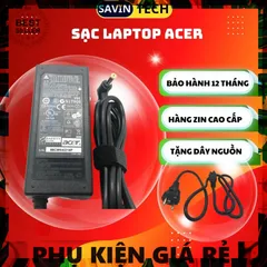 Sạc laptop Acer 3.42A, chân 5.5*1.7mm, 65W cao cấp - Phụ kiện chất lượng, bảo hành 12 tháng, giá tốt