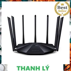 Router Wifi Tenda AC23 Băng Tần Kép AC2100 - 7 Anten 6dBi Hỗ Trợ 128 Thiết Bị, Tốc Độ 2100Mbps, Repeater Wifi Mở Rộng Sóng