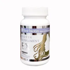 Viên uống hỗ trợ mọc tóc Best Biotin Supplement EX Nhật Bản - 90 viên, bổ sung dinh dưỡng cho tóc khỏe, dài, và dày tự nhiên.