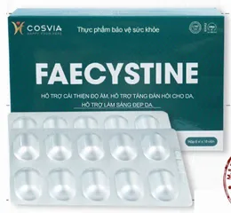 Viên Uống Trắng Da Faecystine Hỗ Trợ Làm Đẹp Da, Ngăn Ngừa Mụn, Giảm Thâm Mụn - Hộp 60 Viên
