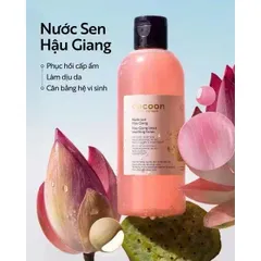 Toner Nước Hoa Hồng Cocoon Hậu Giang - Phục Hồi Da Nhạy Cảm 310ml - Chiết Xuất Sen Nguyên Chất, Dưỡng Ẩm và Làm Dịu Da