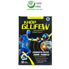 Viên uống KHỚP GLUFEW - Giảm đau nhức khớp, hỗ trợ thoái hóa khớp và viêm khớp, tăng cường vận động linh hoạt, 30 viên.