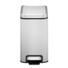 Thùng Rác Chống Bám Vân Tay EKO Stella Slim Step 30L - Thùng Rác Inox Cao Cấp, Thiết Kế Sang Trọng, Chống Mùi Hôi, Tháo Lắp Dễ Dàng