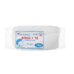 Bông gòn Y tế Bảo Thạch 10gr - Chất liệu tự nhiên, thấm hút cao, an toàn cho vết thương - Sản phẩm chất lượng cao Việt Nam