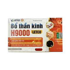 Viên Uống Bổ Thần Kinh H9000 Letco - Hỗ Trợ Giảm Mệt Mỏi, Suy Nhược Cơ Thể, Bổ Sung Vitamin Nhóm B và Magie - Hộp 30 Viên