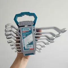 Bộ Cờ Lê 2 Đầu Vòng Total THT102486 - 8 Chi Tiết Kích Thước 6-22mm, Thép CR-V Cao Cấp, Chịu Lực Tốt, Dụng Cụ Sửa Chữa Chuyên Nghiệp
