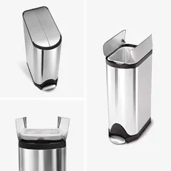 Thùng rác đạp chân mở nắp cánh bướm Simplehuman CW2058 18L inox bền, thiết kế thông minh, yên tĩnh, hoàn hảo cho không gian sống sạch đẹp.