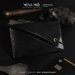 Ví Da Mini THE DANESH FÁLKI Card Holder Unisex - Da Bò VEG TAN Thủ Công, Thiết Kế Origami, Nhỏ Gọn Tiện Lợi CH-01