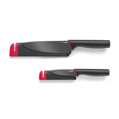 Bộ 2 dao Joseph Joseph Slice & Sharpen 10146 - Dao gọt và dao đầu bếp chất lượng cao với máy mài gốm, an toàn và tiện lợi