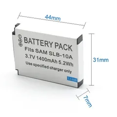 Pin Máy Ảnh Samsung SLB-10A & JVC BN-VH105 Cho ES50, ES55, ES60, ES63, EX2F, HMX-U10, HMX-U100BP - Chụp Ảnh & Quay Video Dễ Dàng