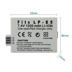 Pin Máy Ảnh Canon LP-E5 7.4V - Phụ Kiện Nhiếp Ảnh Tương Thích Canon EOS 1000D, 500D, 450D, Kiss X3, Rebel X