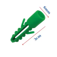 Tắc Kê Nhựa Xanh Lá 6li - Bịch 100 Cái, Ứng Dụng Lắp Khung Cửa, Bản Lề, Vách Ngăn và Nội Thất