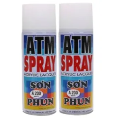 Sơn Xịt Màu Trắng ATM Spray A200 - Sơn Trang Trí Đồ Gia Dụng, Bề Mặt Gỗ và Kim Loại, Chất Lượng Cao, Mau Khô, Bền Màu 400ML
