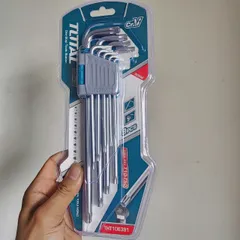 Bộ Lục Giác Bông Dài 9 Chi Tiết Total THT106391 - Chất Liệu CR-V Bền Bỉ, Đầu Sao Chính Xác Từ T10 đến T50