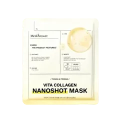 Mặt Nạ Thạch MediAnswer Vita Collagen Nanoshot Mask - Hộp 5 Miếng Dưỡng Trắng, Chống Lão Hóa, Phù Hợp Mọi Loại Da