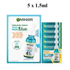5 Gói x 1.5ml Serum Garnier Giảm Mụn Sáng Da