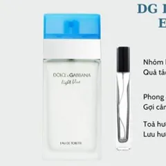 Nước Hoa Dolce & Gabbana Light Blue Nữ 10ml - Hương Hoa Cỏ Trái Cây Tươi Mát, Phong Cách Năng Động, Hiện Đại, Quà Tặng Đặc Biệt