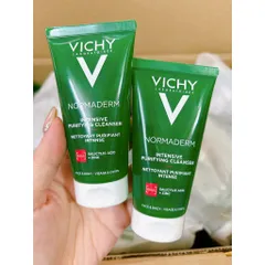 Sữa Rửa Mặt Vichy Normaderm Phytosolution Gel Làm Sạch Sâu 50ml - Giảm Bã Nhờn & Mụn Cho Da Nhạy Cảm, An Toàn, Không Kích Ứng