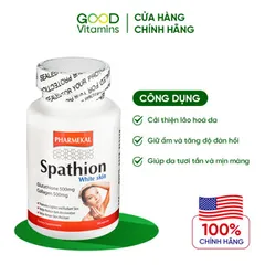Viên Uống Hỗ Trợ Chăm Sóc Sáng Da Spathion Pharmekal - Giúp Cải Thiện Độ Đàn Hồi và Giữ Ẩm cho Da, 30 Viên, Mỹ