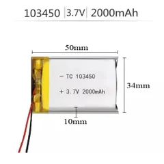 Pin Lipo Polymer 3.7V 2000mAh 103450 với Mạch Bảo Vệ - Nguồn Năng Lượng Tiện Lợi cho Thiết Bị Điện Tử, Drone và Dự Án DIY