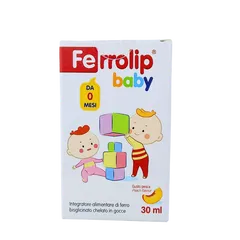Sắt Nước Ferrolip Baby 30ml - Bổ Sung Sắt Dạng Nhỏ Giọt Cho Trẻ Sơ Sinh, Hấp Thu Tốt, Dễ Uống, Không Gây Táo Bón