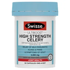 Viên Hỗ Trợ Sức Khỏe Swisse High Strength Celery 5000mg - Giảm Đau Khớp, Hỗ Trợ Viêm - 50 Viên Thực Phẩm Chức Năng Úc