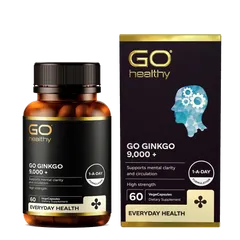 Viên Uống Bổ Não GO Ginkgo 9000+ New Zealand - 60 Viên Hỗ Trợ Tăng Tuần Hoàn Máu Não, Cải Thiện Trí Nhớ và Tập Trung