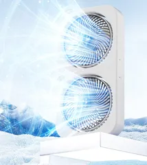 Quạt Sạc Điện 2 Động Cơ Siêu Khoẻ Có Quai Xách - Giải Pháp Làm Mát Di Động Tiện Lợi Cho Ngày Hè Nóng Bức