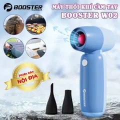Máy thổi bụi cầm tay mini Booster W02 - Thiết bị thổi bụi mạnh mẽ 4 tốc độ, pin sạc, tiện lợi cho mọi không gian sử dụng