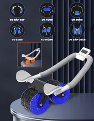 Con Lăn Tập Cơ Bụng Trợ Lực Plank Booster SL-005 - Thiết Kế Thông Minh, Chống Trượt, Tích Hợp Bộ Đếm Thời Gian, Dành Cho Tất Cả Người Tập