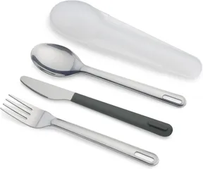 Bộ dao thìa dĩa du lịch Joseph Joseph 81135 Duo Steel màu Grey - Dụng cụ nhà bếp tiện lợi, thiết kế hiện đại, tiết kiệm không gian.
