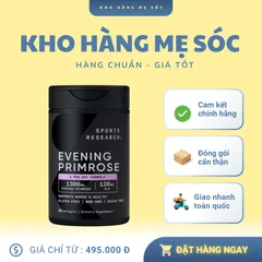 Tinh Dầu Hoa Anh Thảo Sports Research 1300mg - Hỗ Trợ Cân Bằng Nội Tiết & Dưỡng Da Mịn, 90 Viên - Sản Phẩm Nhập Khẩu Từ Mỹ
