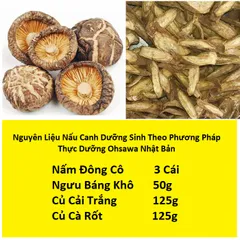 Nguyên Liệu Nấu Canh Dưỡng Sinh ComBo 200g Ngưu Báng Khô Nhật Bản & 60g Nấm Đông Cô Thực Dưỡng Bà Loan - Bổ Dưỡng & Tốt Cho Sức Khỏe
