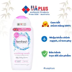Dung dịch vệ sinh phụ nữ Femfresh Soothing Wash 250ml - Chăm sóc phụ khoa, kháng khuẩn, không chứa xà phòng, hương thơm tự nhiên
