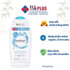 Dung dịch vệ sinh phụ nữ Femfresh Active Wash 250ml - Giải pháp tươi mát cho vận động viên, hỗ trợ sức khỏe vùng kín hàng ngày