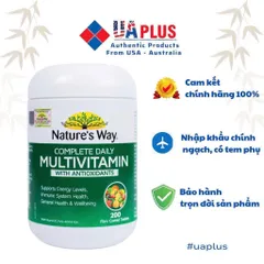 Vitamin Tổng Hợp Nature’s Way Complete Daily Multivitamin 200 Viên - Hỗ Trợ Sức Đề Kháng, Nhập Khẩu Chính Ngạch Úc