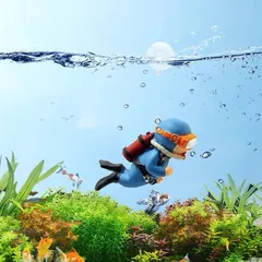 Mô Hình Thợ Lặn Trang Trí Bể Cá - Đồ Chơi Phụ Kiện Thủy Sinh Chất Liệu Nhựa Tổng Hợp, Kích Thước 7x3cm