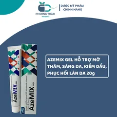Gel Azemix 20g - Hỗ trợ mờ thâm, sáng da, giảm dầu, phục hồi làn da, chứa Azelaic Acid và Niacinamide, phù hợp cho da mụn nhạy cảm