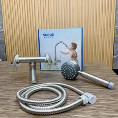 Bộ Sen Tắm SUPOR 212302-02-LS - Vòi Rửa Chân, Bát Sen Inox 304 Đánh Bóng Chất Lượng Cao, Van Nhập Khẩu Kerox Hungary, Đầu Vòi Neoperl Thụy Sĩ