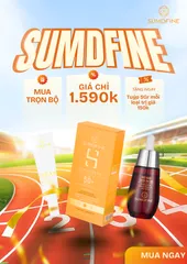 Bộ Chăm Sóc Da SUMDFINE - Kem Chống Nắng SPF 50+, Serum B5 Dưỡng Ẩm & Kem Làm Mờ Nám Trắng Da - Sản Phẩm Hàn Quốc
