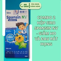 COMBO 2 HỘP SIRO SPANSIN NV - GIẢM HO VÀ ĐAU RÁT HỌNG