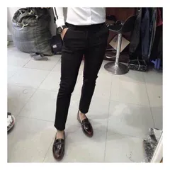 Quần Tây Nam Đen Chất Vải Tuyết Mưa - Ống Côn Co Giãn, Dáng Ôm Body, Nhiều Kích Cỡ - Thời Trang Nam Cao Cấp
