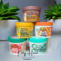 Mặt Nạ Ủ Tóc 3in1 Garnier Hair Food Fructis 390ML - Dưỡng Ẩm, Làm Mượt Tóc Khô, Chiết Xuất Tự Nhiên, Không Silicon, Không Paraben