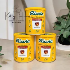 Kẹo Ngậm Ho Ricola Đức 250g - Thảo Mộc Giúp Giảm Ho, Khản Tiếng Hiệu Quả Cho Cả Gia Đình, Không Chứa Đường