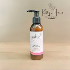 Kem Dưỡng Ẩm Sukin Sensitive 125ml - Dưỡng Da Mềm Mịn, Chống Lão Hóa, Vitamin E & Tinh Dầu Thiên Nhiên