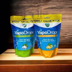Viên kẹo ngậm giảm ho Vicks VapoDrops Original Menthol & Butter Menthol túi 42 viên
