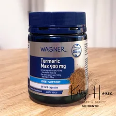 Viên Uống Nghệ Wagner Turmeric Max 900mg - Hỗ Trợ Khớp & Chống Oxy Hóa, Lọ 40 Viên Nang Tiện Lợi